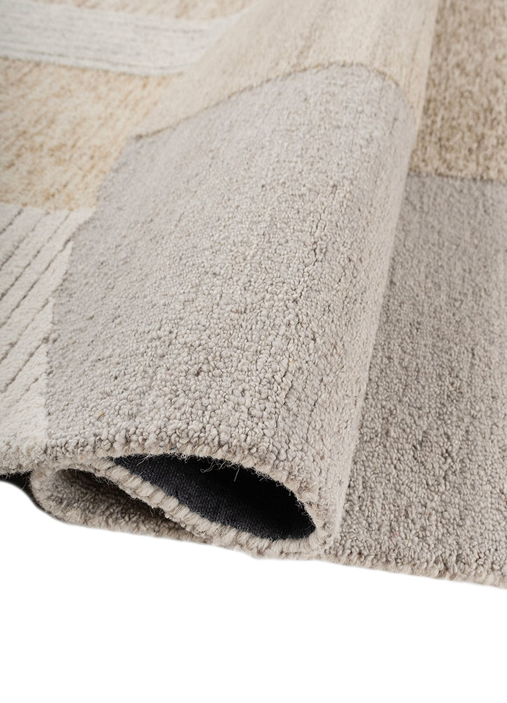 come around multi wool hand tufted Rug - FoldShot