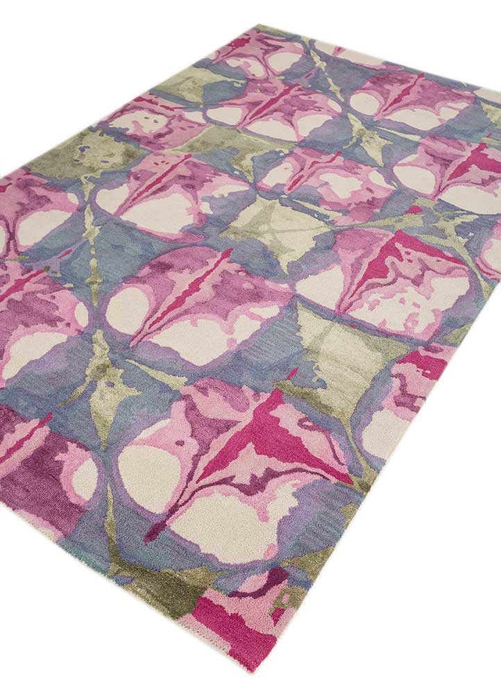 caliedo ivory wool and viscose hand tufted Rug - FoldShot