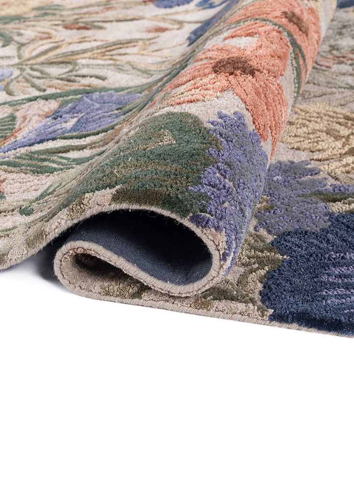 nebulora ivory wool and viscose hand tufted Rug - FoldShot