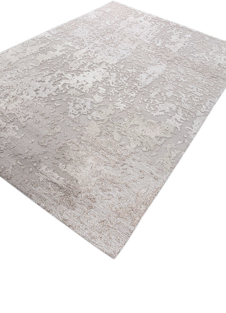 white noise grey and black wool and viscose hand tufted Rug - FoldShot