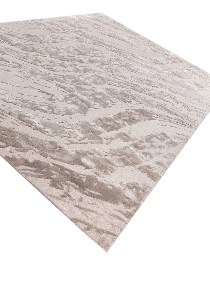 white noise ivory wool and viscose hand tufted Rug - FoldShot white noise ivory wool and viscose hand tufted Rug - FoldShot
