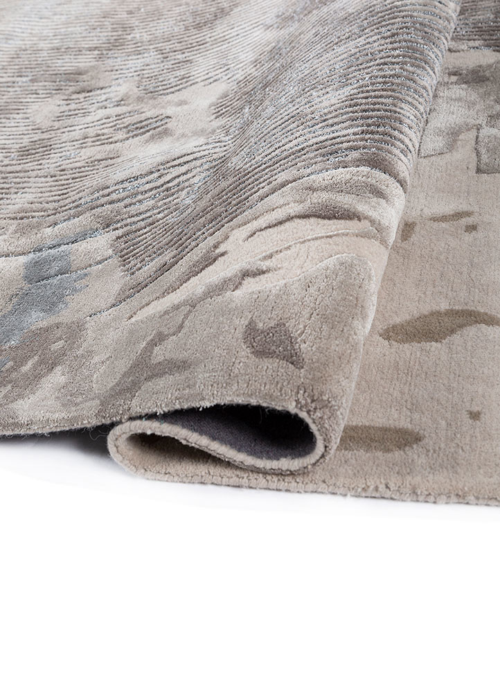 white noise grey and black wool and viscose hand tufted Rug - FoldShot white noise grey and black wool and viscose hand tufted Rug - FoldShot