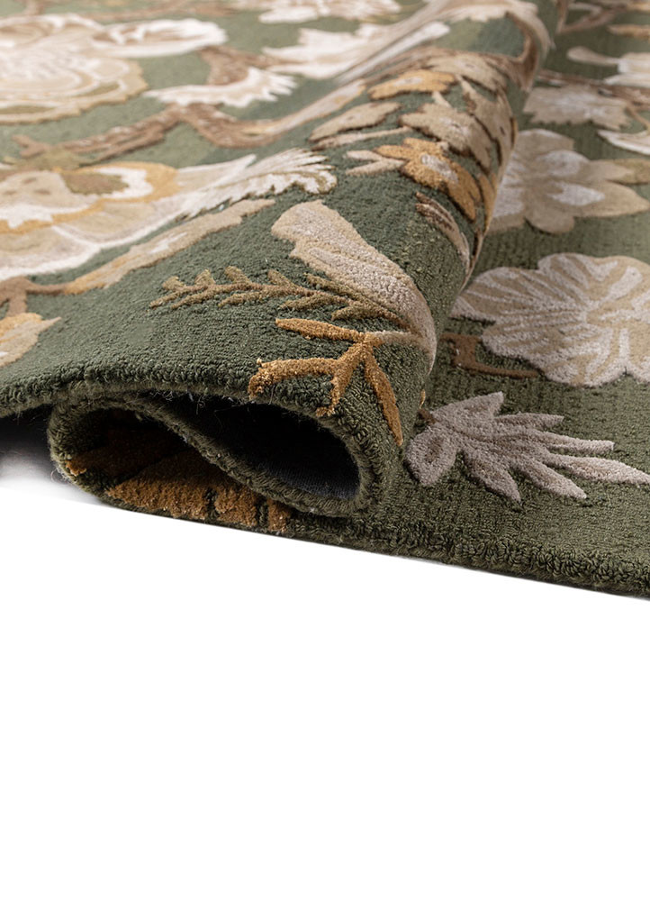 bodhi green wool and viscose hand tufted Rug - FoldShot