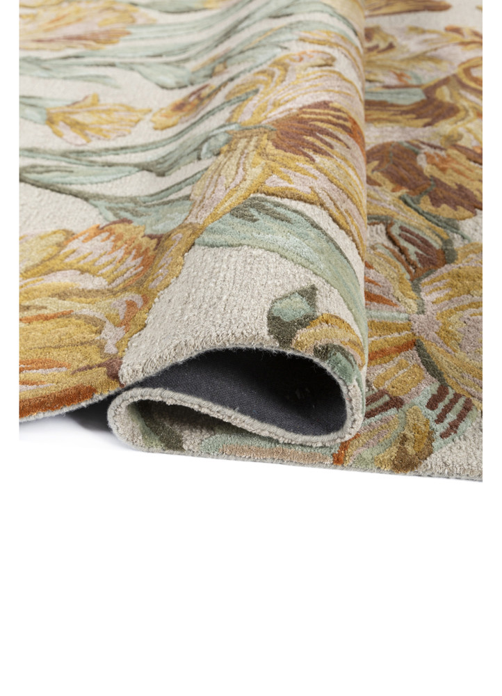 nebulora ivory wool and viscose hand tufted Rug - FoldShot