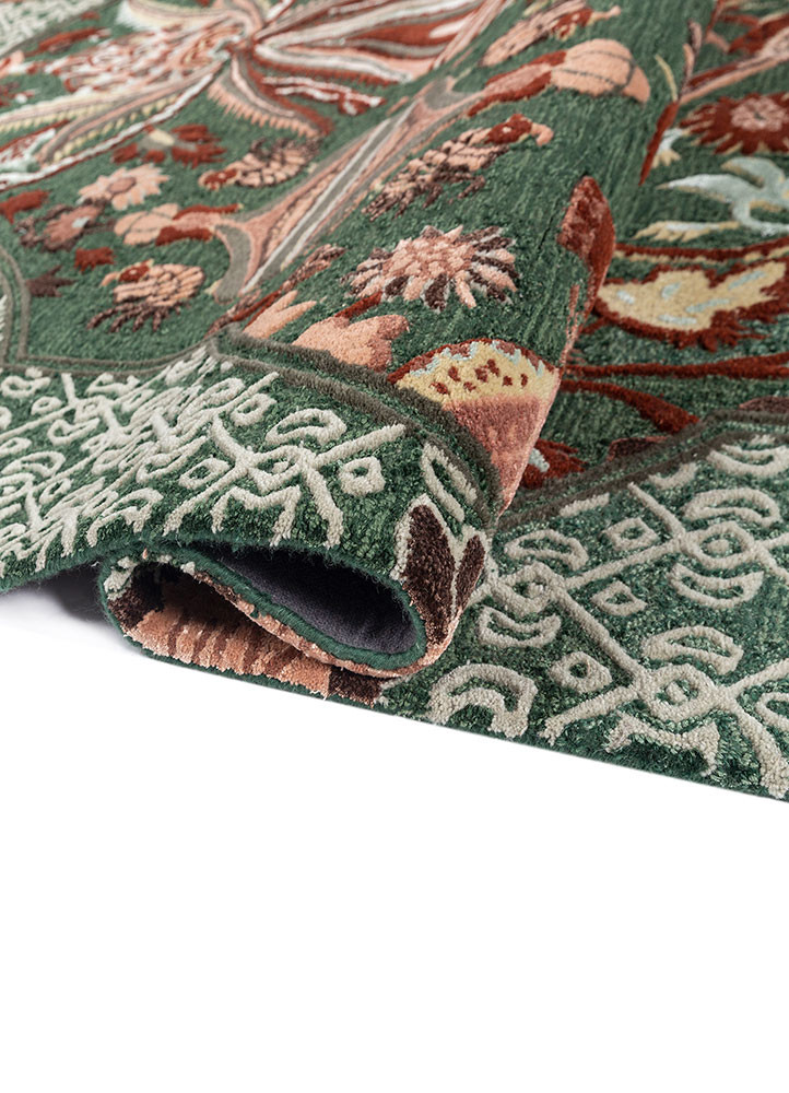bodhi green wool and viscose hand tufted Rug - FoldShot