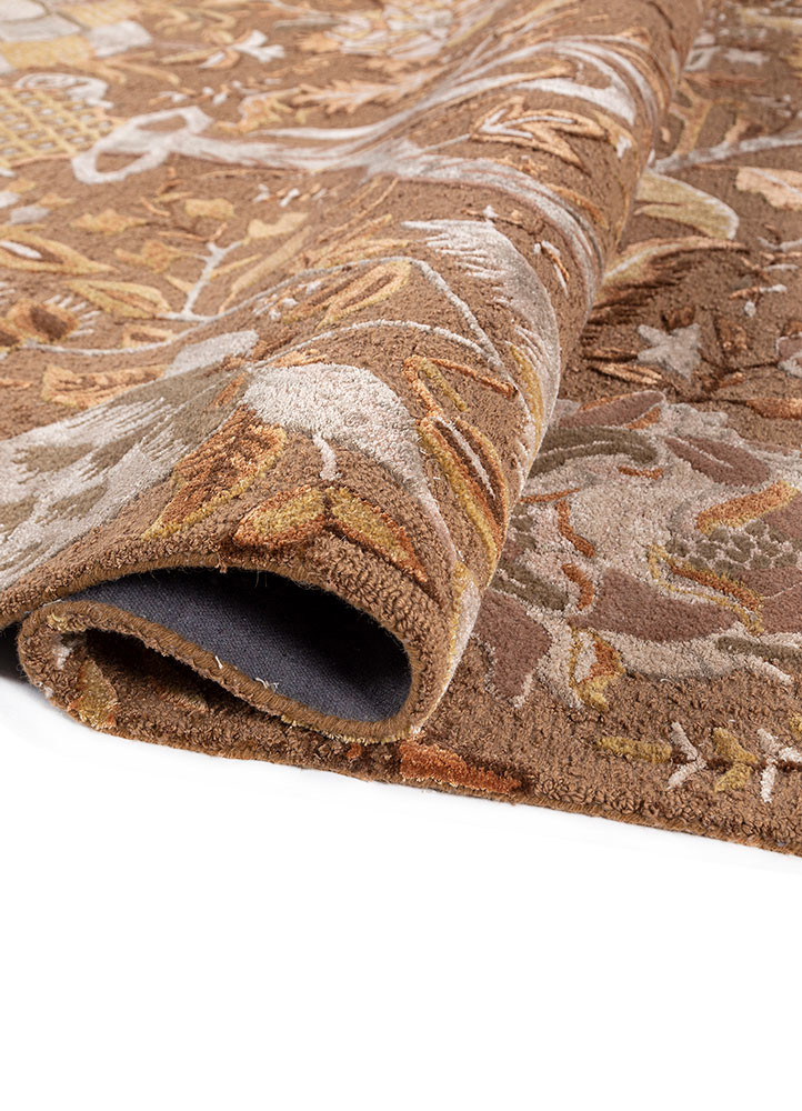 bodhi red and orange wool and viscose hand tufted Rug - FoldShot