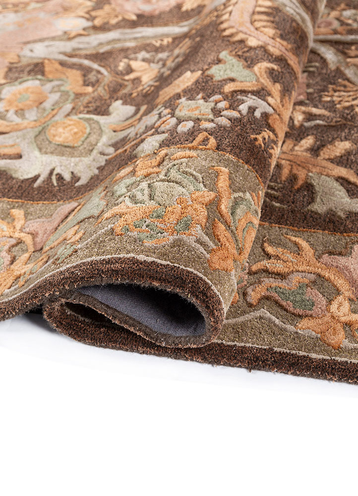 bodhi beige and brown wool and viscose hand tufted Rug - FoldShot