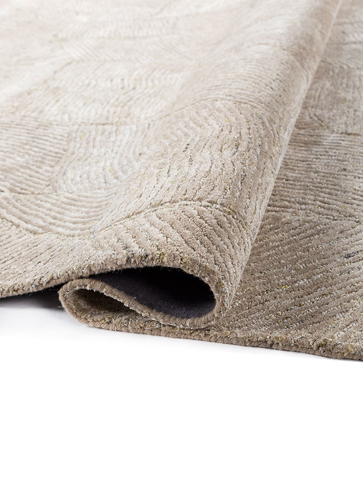 white noise beige and brown wool and viscose hand tufted Rug - FoldShot white noise beige and brown wool and viscose hand tufted Rug - FoldShot