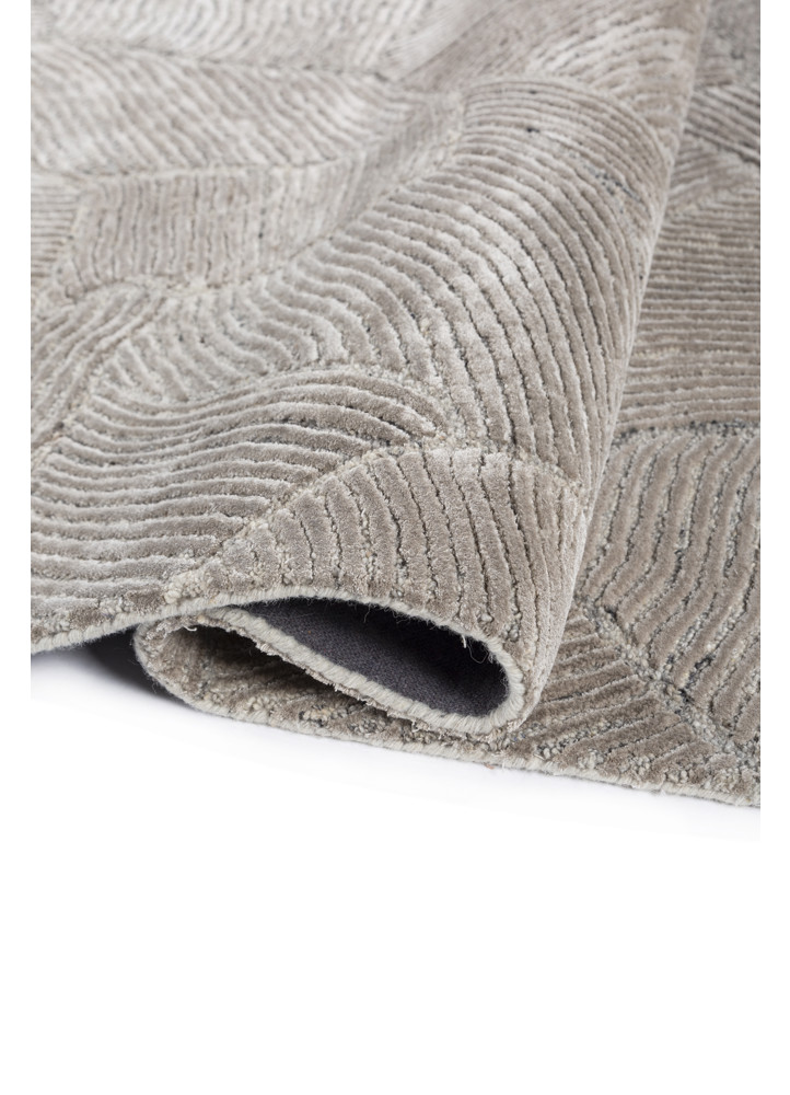 white noise grey and black wool and viscose hand tufted Rug - FoldShot white noise grey and black wool and viscose hand tufted Rug - FoldShot