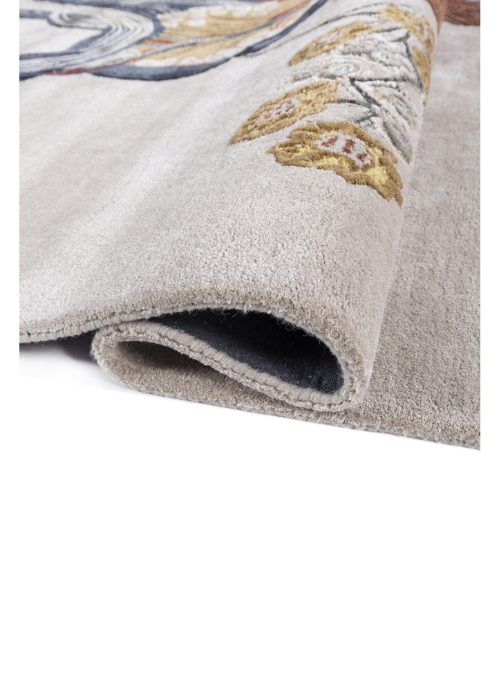 nebulora ivory wool and viscose hand tufted Rug - FoldShot