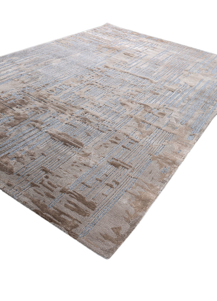genesis grey and black wool and viscose hand tufted Rug - FoldShot genesis grey and black wool and viscose hand tufted Rug - FoldShot