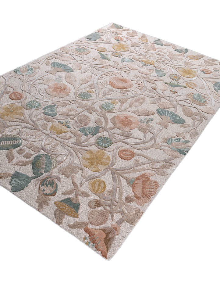 hacienda ivory wool and viscose hand tufted Rug - FoldShot hacienda ivory wool and viscose hand tufted Rug - FoldShot