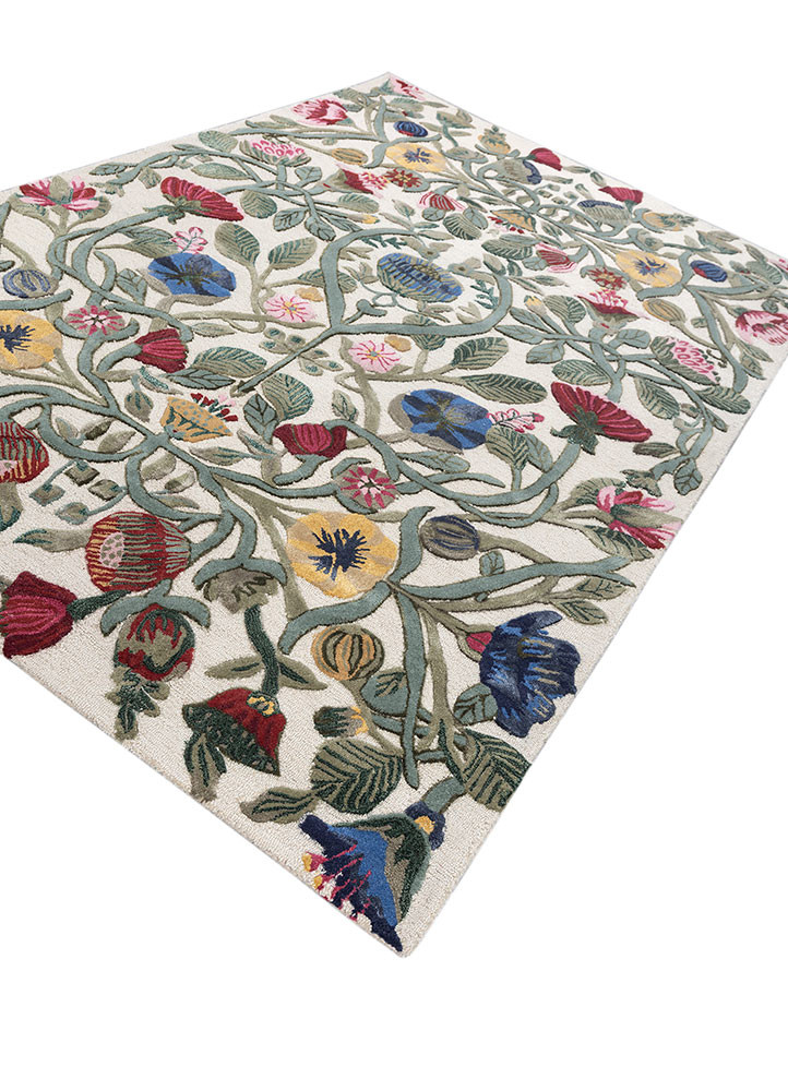 hacienda gold wool and viscose hand tufted Rug - FoldShot
