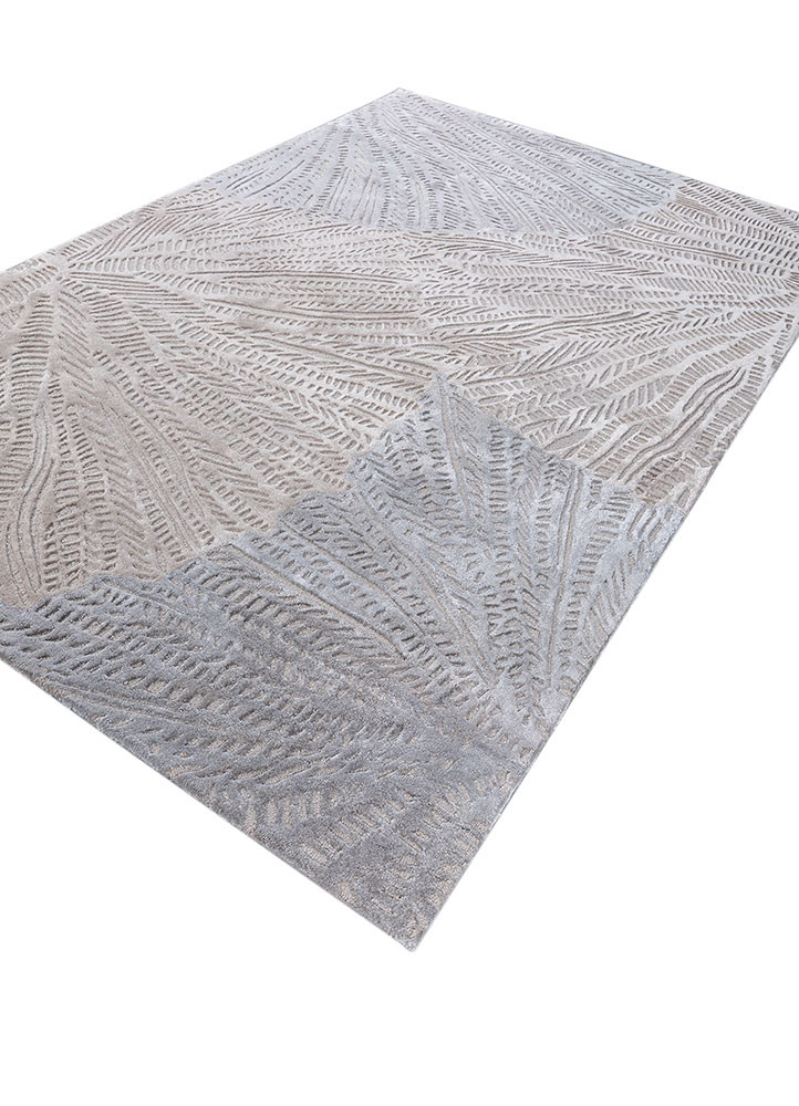 aurelia grey and black wool and viscose hand tufted Rug - FoldShot aurelia grey and black wool and viscose hand tufted Rug - FoldShot
