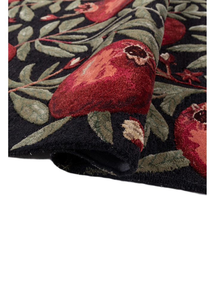 hacienda grey and black wool and viscose hand tufted Rug - FoldShot