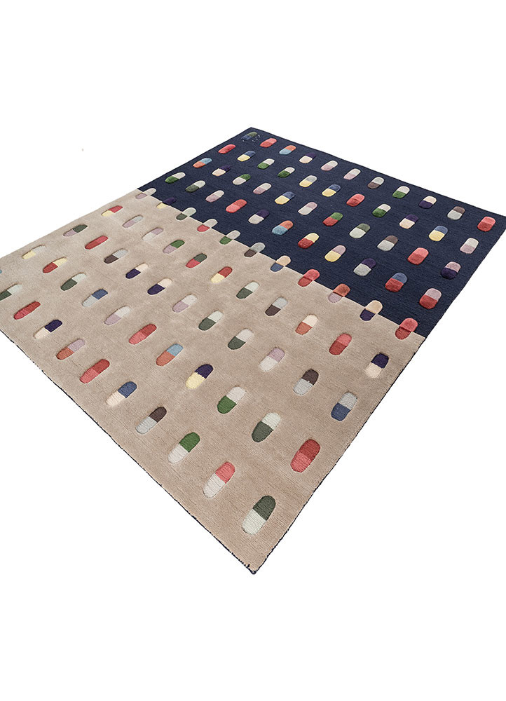 placebo blue wool and viscose hand tufted Rug - FoldShot placebo blue wool and viscose hand tufted Rug - FoldShot