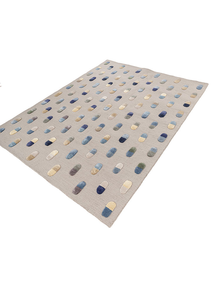 placebo grey and black wool and viscose hand tufted Rug - FoldShot placebo grey and black wool and viscose hand tufted Rug - FoldShot