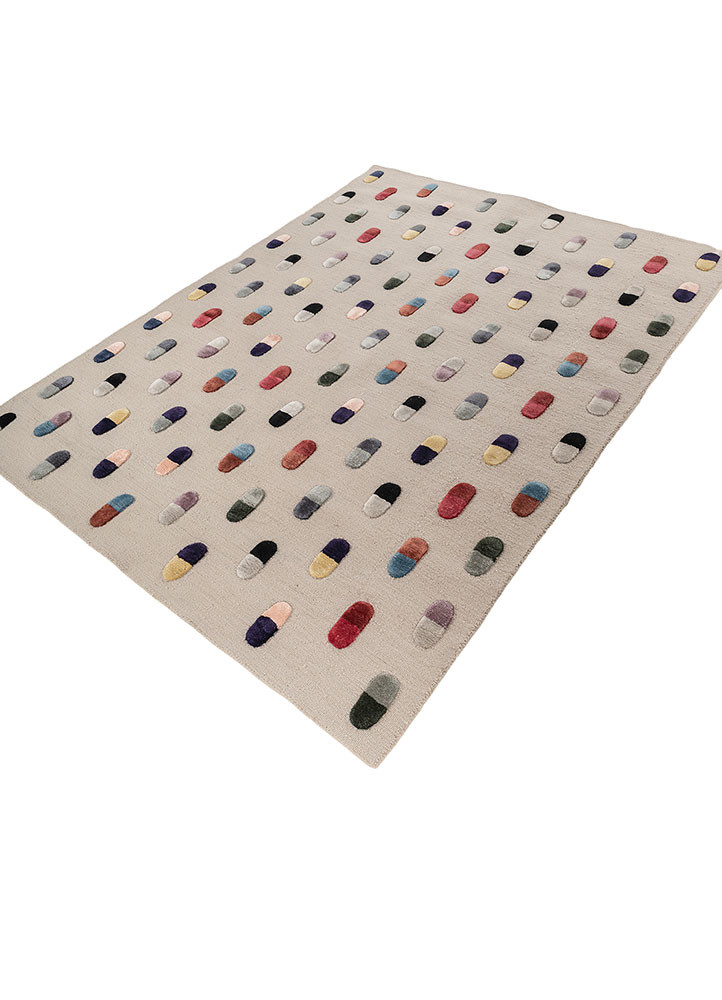 placebo ivory wool and viscose hand tufted Rug - FoldShot placebo ivory wool and viscose hand tufted Rug - FoldShot