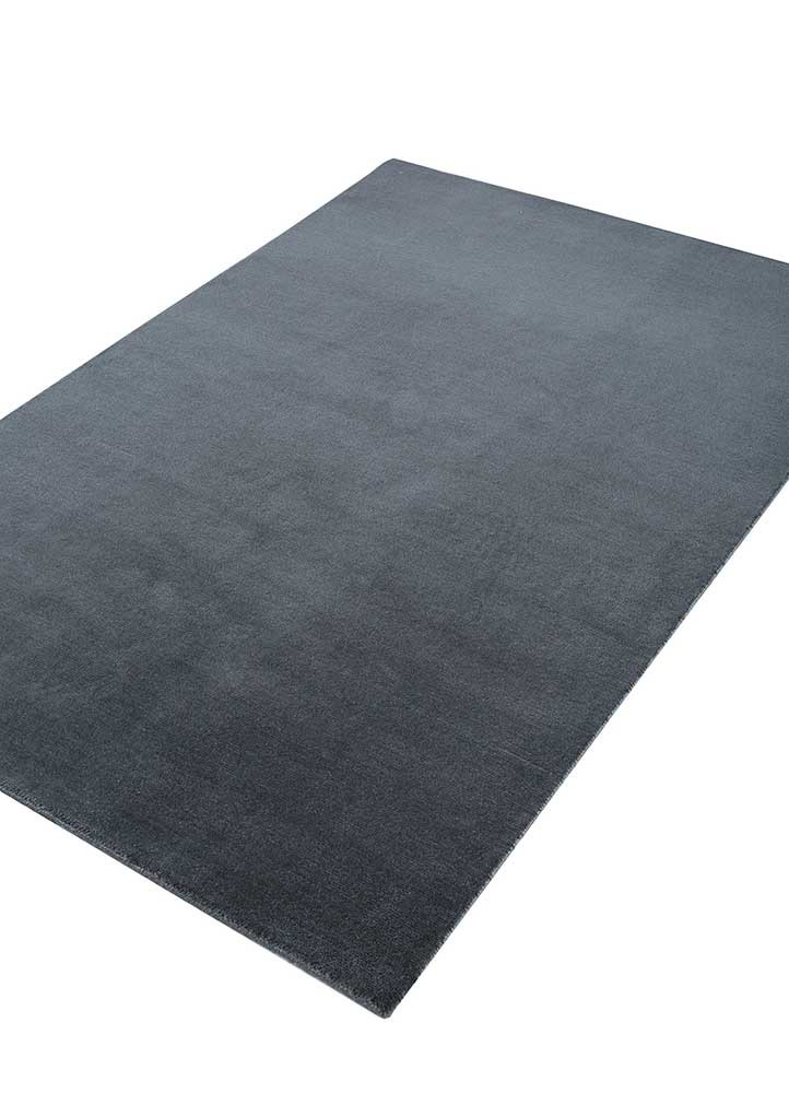 kairos grey and black wool hand knotted Rug - FoldShot