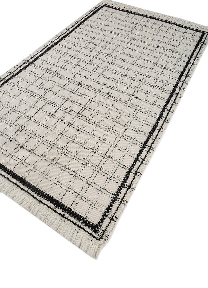 atelier ivory acrylic flat weaves Rug - FoldShot