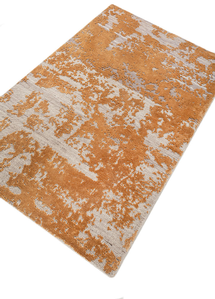 chaos theory by kavi grey and black wool hand knotted Rug - FoldShot