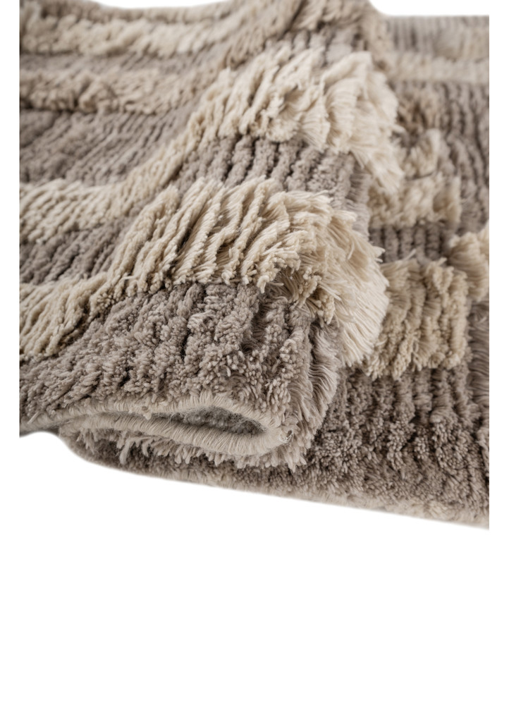 aprezo grey and black acrylic hand knotted Rug - FoldShot aprezo grey and black acrylic hand knotted Rug - FoldShot