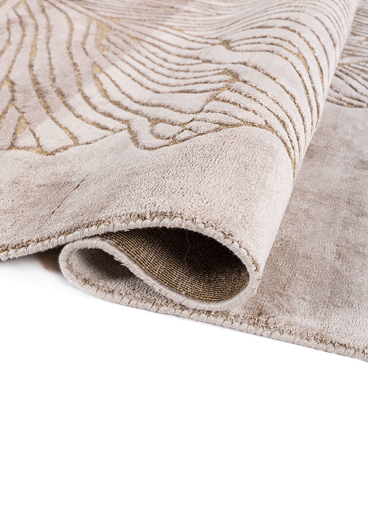 azalea gold bamboo silk and zari hand loom Rug - FoldShot azalea gold bamboo silk and zari hand loom Rug - FoldShot