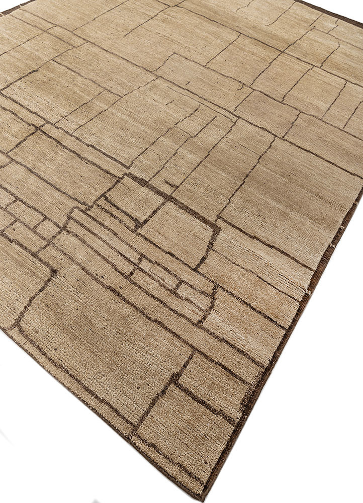 manifest gold afghan wool hand knotted Rug - FoldShot manifest gold afghan wool hand knotted Rug - FoldShot