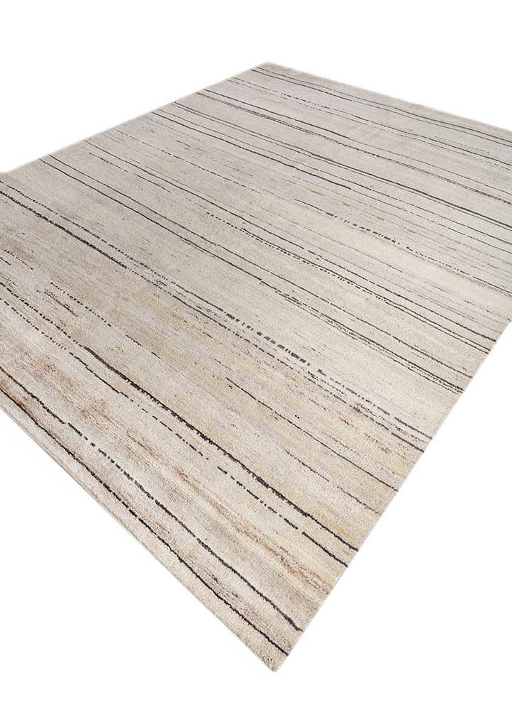 manifest ivory afghan wool hand knotted Rug - FoldShot