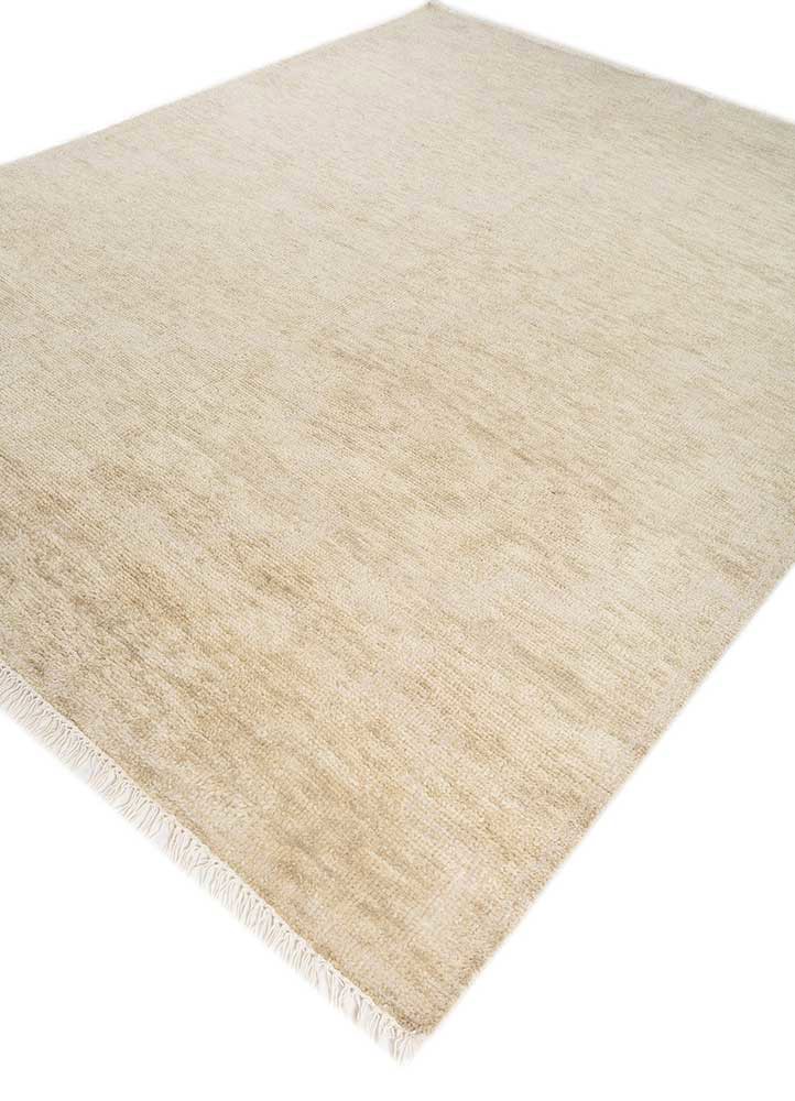 thyme beige and brown wool hand knotted Rug - FoldShot