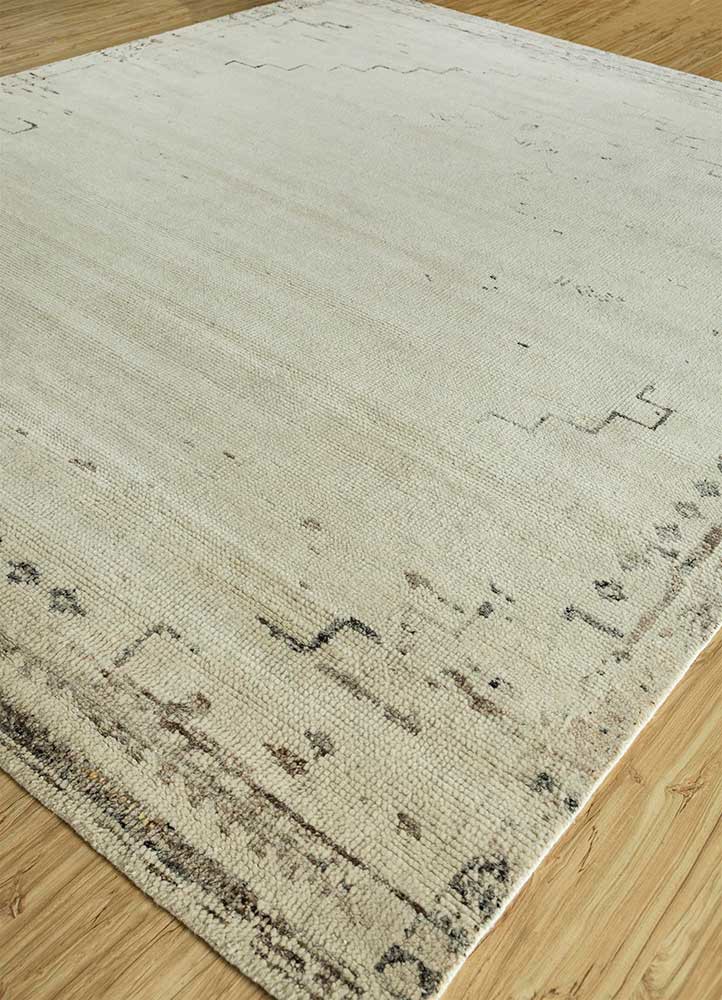 manifest ivory wool hand knotted Rug - FoldShot