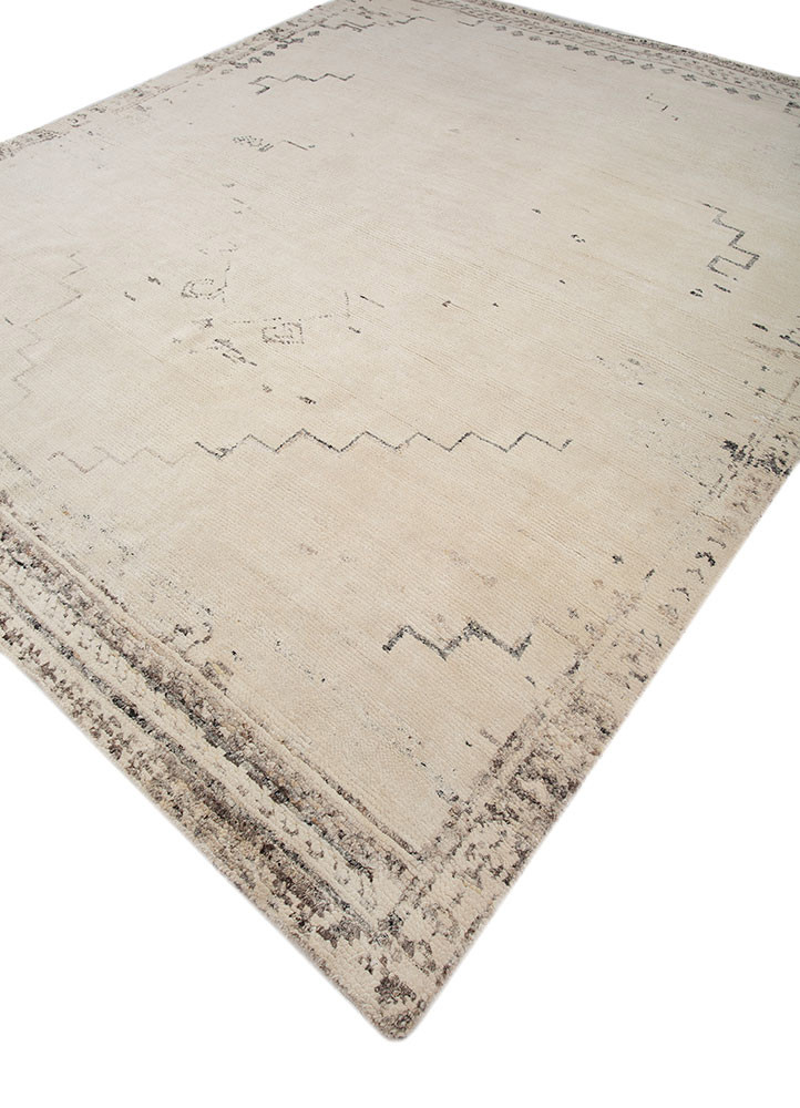 thyme ivory wool hand knotted Rug - FoldShot thyme ivory wool hand knotted Rug - FoldShot