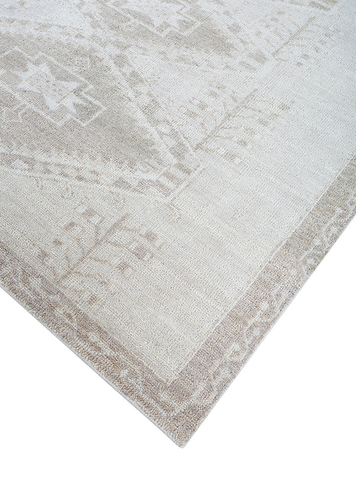 thyme ivory wool hand knotted Rug - FoldShot thyme ivory wool hand knotted Rug - FoldShot