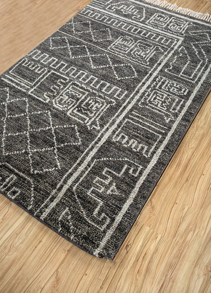 clan blue wool hand knotted Rug - FoldShot clan blue wool hand knotted Rug - FoldShot