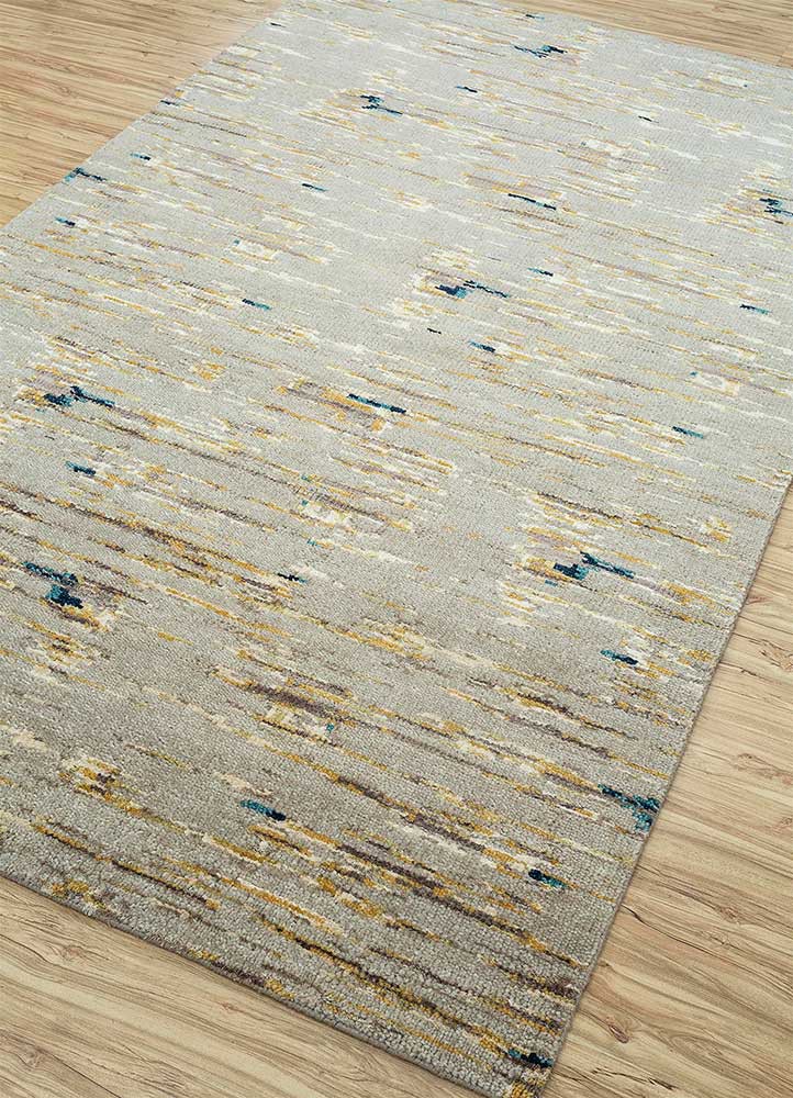 clan ivory wool and bamboo silk hand knotted Rug - FoldShot clan ivory wool and bamboo silk hand knotted Rug - FoldShot