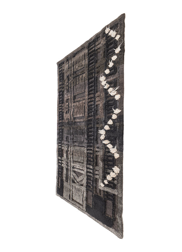 exposed spine blue wool and bamboo silk hand knotted WALL ART & TAPESTRY - FoldShot exposed spine blue wool and bamboo silk hand knotted WALL ART & TAPESTRY - FoldShot