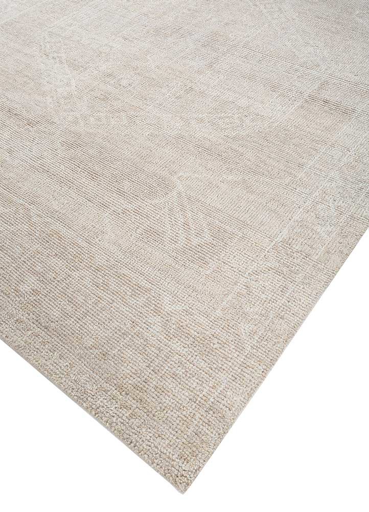 thyme ivory wool hand knotted Rug - FoldShot