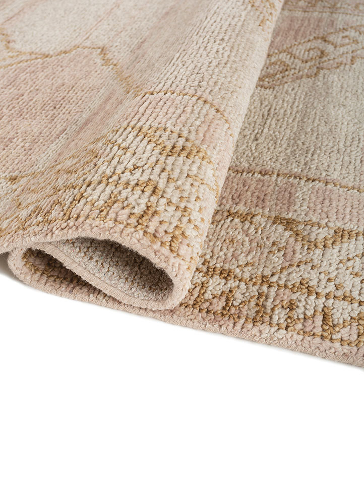 thyme ivory wool hand knotted Rug - FoldShot