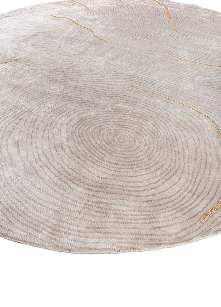 azalea ivory bamboo silk and zari hand knotted Rug - FoldShot azalea ivory bamboo silk and zari hand knotted Rug - FoldShot