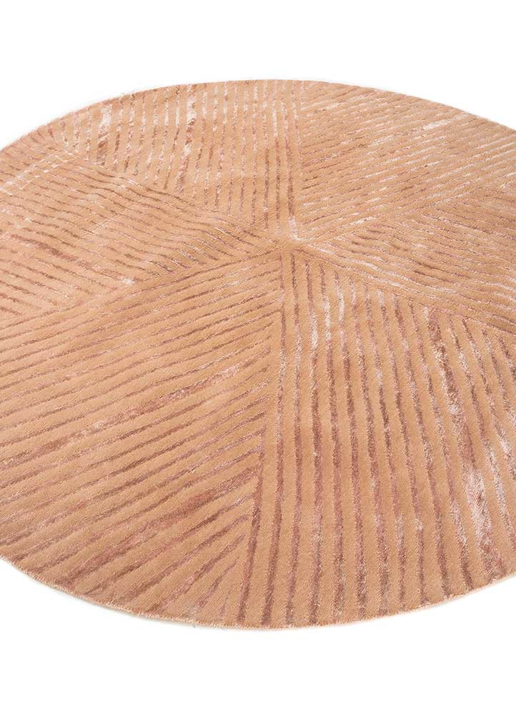 azalea red and orange wool and bamboo silk hand knotted Rug - FoldShot