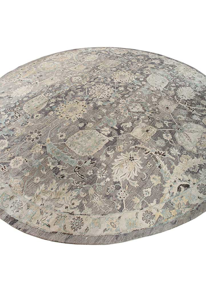 viscaya blue afghan wool and silk hand knotted Rug - FoldShot viscaya blue afghan wool and silk hand knotted Rug - FoldShot