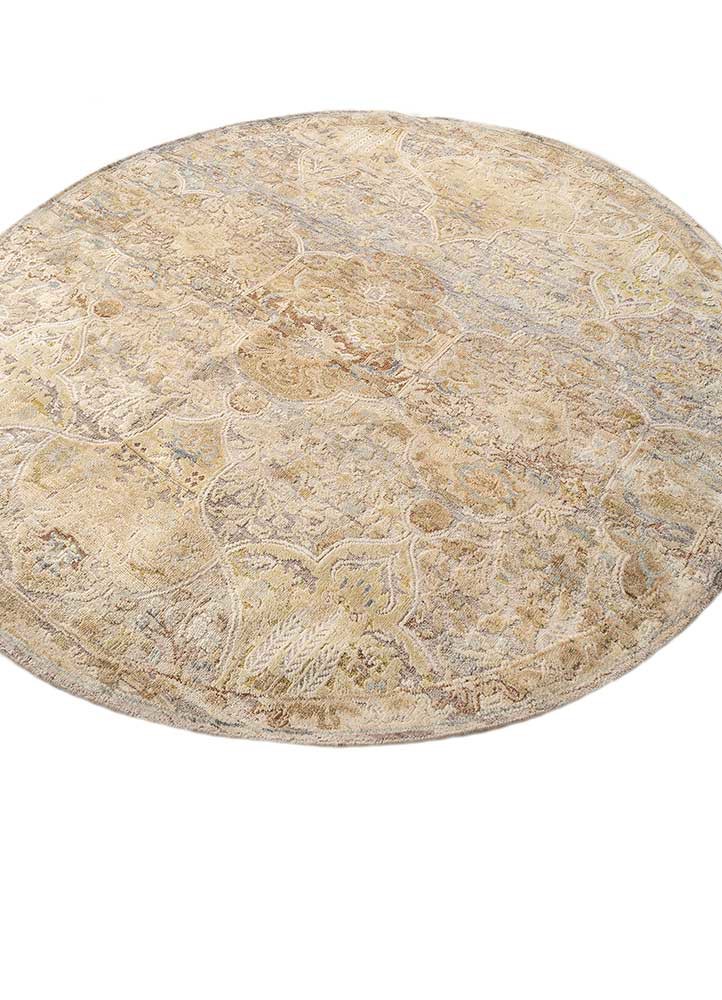 viscaya blue afghan wool and silk hand knotted Rug - FoldShot viscaya blue afghan wool and silk hand knotted Rug - FoldShot