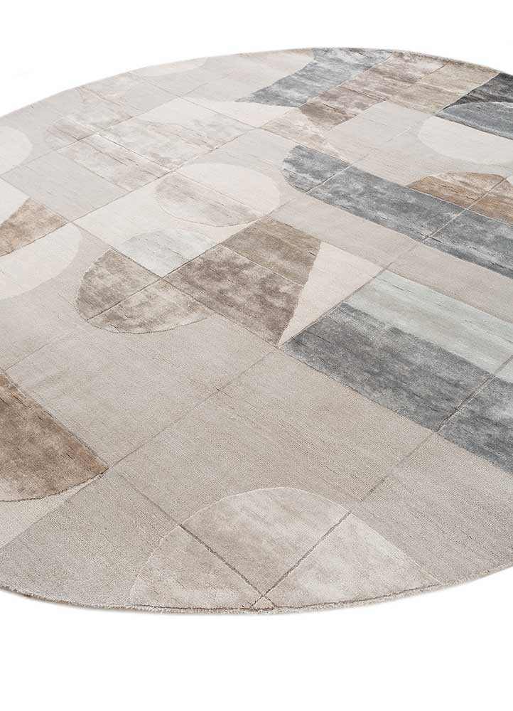 chaos theory by kavi grey and black wool and bamboo silk hand knotted Rug - FoldShot chaos theory by kavi grey and black wool and bamboo silk hand knotted Rug - FoldShot