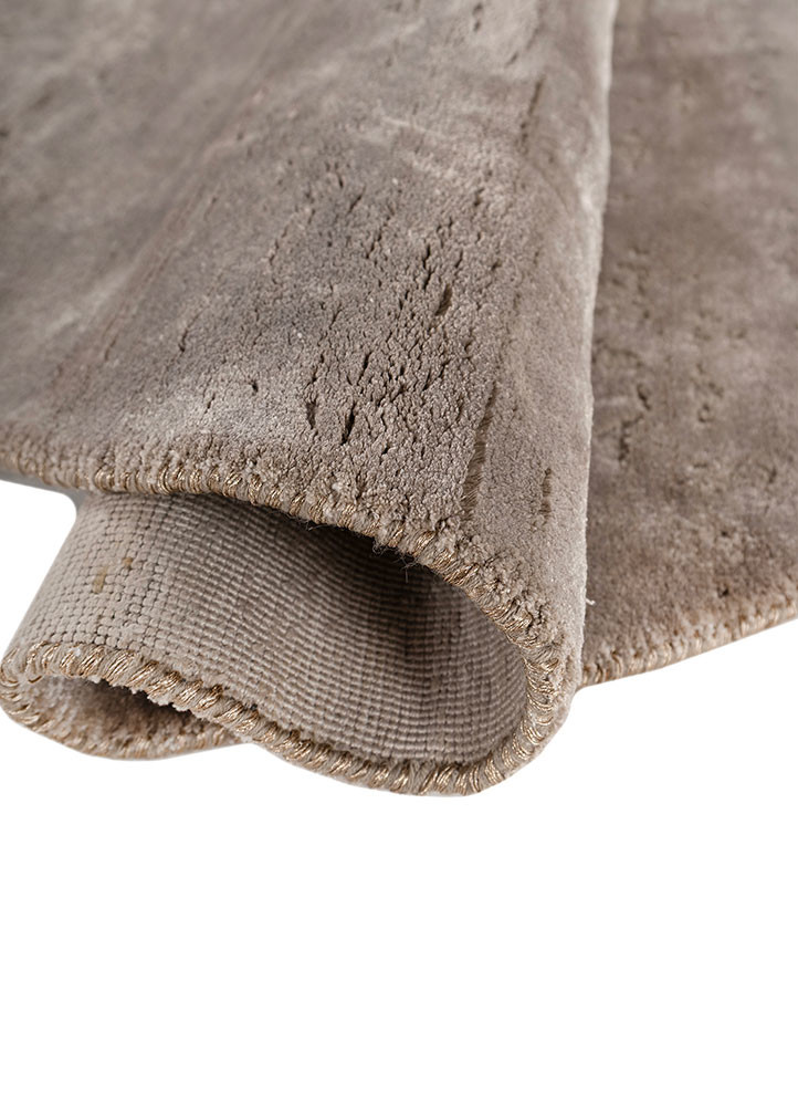 hidden by kavi beige and brown wool and bamboo silk hand knotted Rug - FoldShot hidden by kavi beige and brown wool and bamboo silk hand knotted Rug - FoldShot