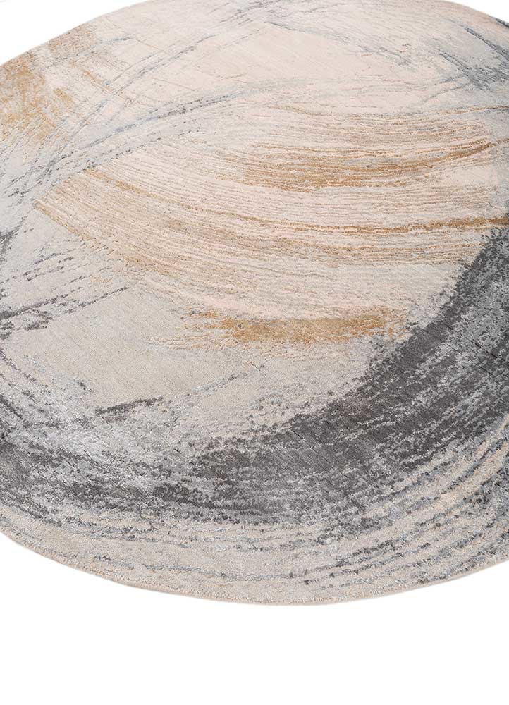 free verse by kavi red and orange wool and bamboo silk hand knotted Rug - FoldShot free verse by kavi red and orange wool and bamboo silk hand knotted Rug - FoldShot