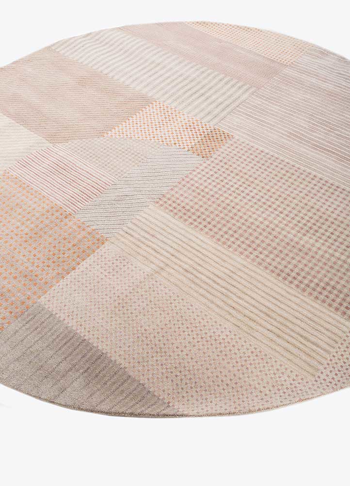 chaos theory by kavi ivory wool and bamboo silk hand knotted Rug - FoldShot