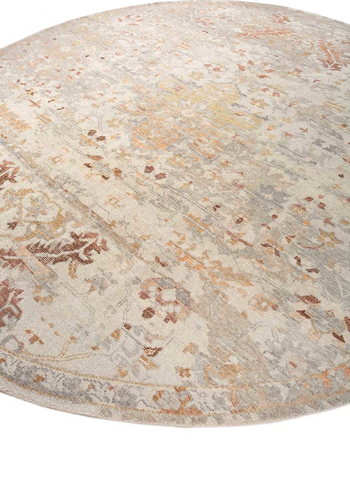 erbe ivory wool hand knotted Rug - FoldShot erbe ivory wool hand knotted Rug - FoldShot