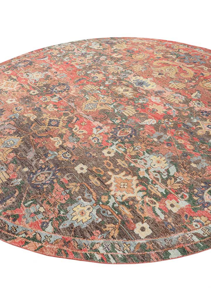 erbe beige and brown wool hand knotted Rug - FoldShot erbe beige and brown wool hand knotted Rug - FoldShot