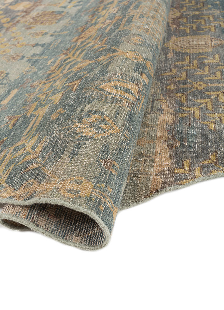 viscaya blue wool hand knotted Rug - FoldShot viscaya blue wool hand knotted Rug - FoldShot