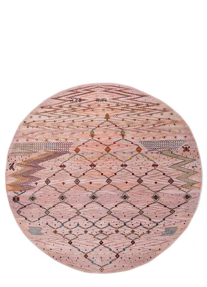 freedom manchaha pink and purple wool and bamboo silk hand knotted Rug - FoldShot freedom manchaha pink and purple wool and bamboo silk hand knotted Rug - FoldShot
